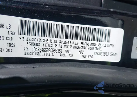 2011 Dodge Durango Crew from USA, damaged, VIN 1D4RE4GG8BC599351
